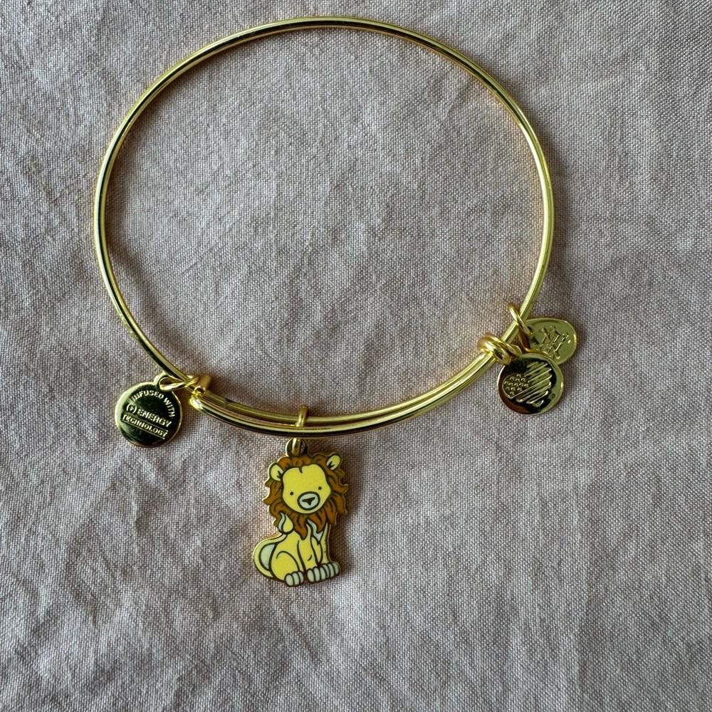 Alex and Ani Gold Lion Charm Bracelet